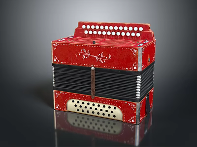 Accordion Cartoon Accordion Animation Accordion Ancient Accordion Barrel Classical Musical Instruments Organ 3d model