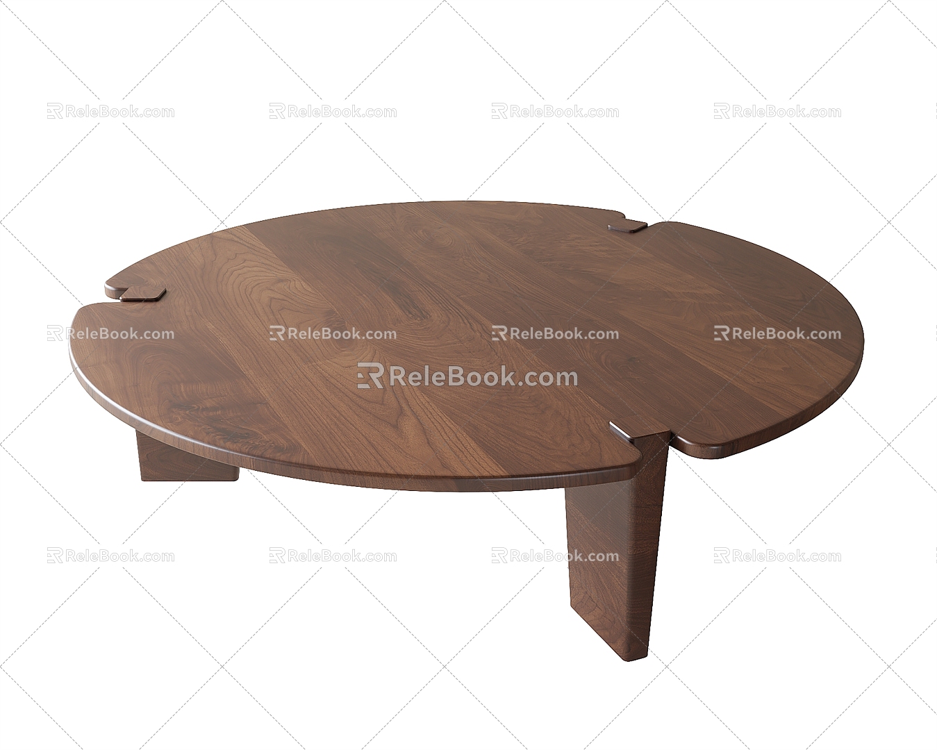 Middle Ancient Round Coffee Table 3d model