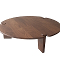 Middle Ancient Round Coffee Table 3d model