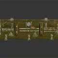 Green Wooden Weapons Ammo Box With Metal Clasps And Warning Labels