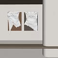 White Textured Wall Decorations In Modern Minimalist Interior With Folded Design