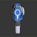 Futuristic Blue And Silver Metallic Sci Fi Weapon With Modern Structure And Grip 3d model