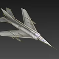 Sleek Military Fighter Jet With Streamlined Body Missile Attachments And Dark Camouflage