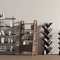 Modern Bookshelf Newspaper Rack 3d model