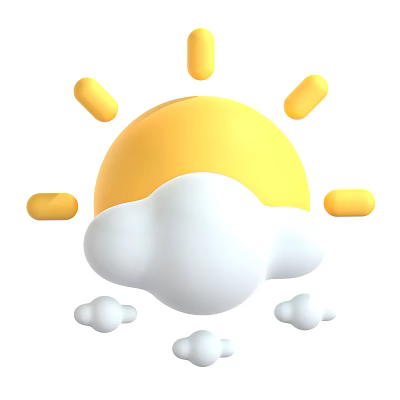 Pleasant Scenery With Bright Sun And Fluffy White Clouds In Clear Sky 3d model Pleasant Scenery With Bright Sun And Fluffy White Clouds In Clear Sky 3d model