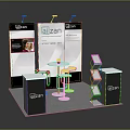 aizan Exhibition Booth Design With Display Stands Tables Stools And Branded Signage