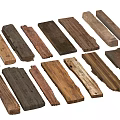 Roadside Facilities Featuring Various Wooden Planks With Different Textures And Colors