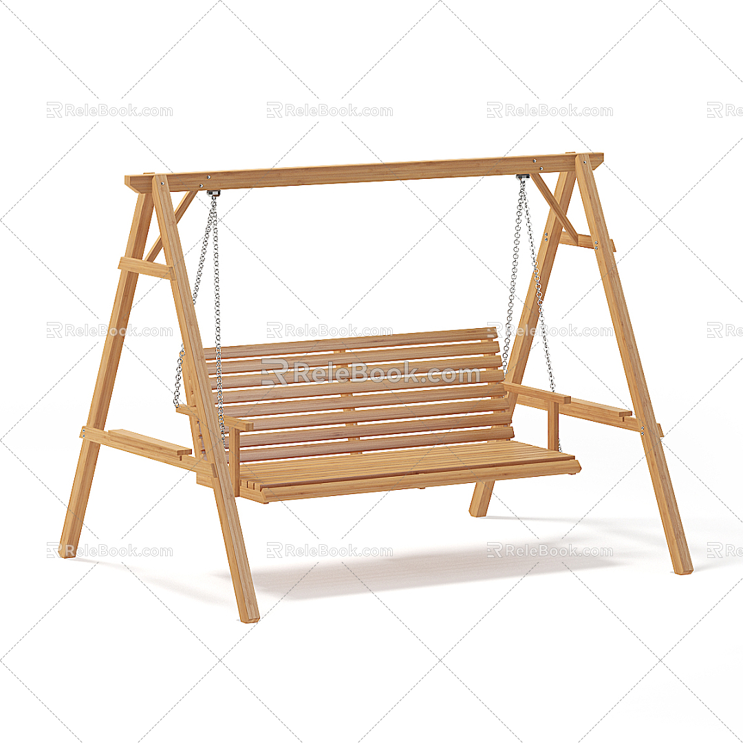 Nordic Swing Rocking Chair Outdoor Chair Park Chair Swing Chair Landscape Chair 3d model