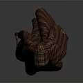 Brown Plaid Long Coat Displayed on Stand with Gray Background and Sleek Design