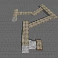 Natural Stepping Stones Path Design With Wooden Slabs And Garden Layout