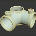 Galvanized Metal Three Way Pipe Fitting For Industrial Plumbing Systems