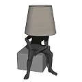 Modern special-shaped floor lamp creative character floor lamp 3d model