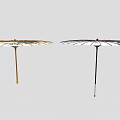 White And Blue Traditional Decorative Umbrellas With Floral Patterns And Handles