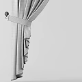 Dark Gray Curtains With Textured Fabric And Elegant Tiebacks For Modern Room