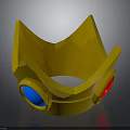 Golden Crown Shaped Decorative Accessory With Blue And Red Gemstones For Home Decor