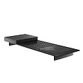 Modern Black Dining Table With Sleek Surface And Minimalist Design 3d model