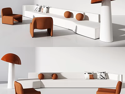 Modern Combination Sofa 3d model