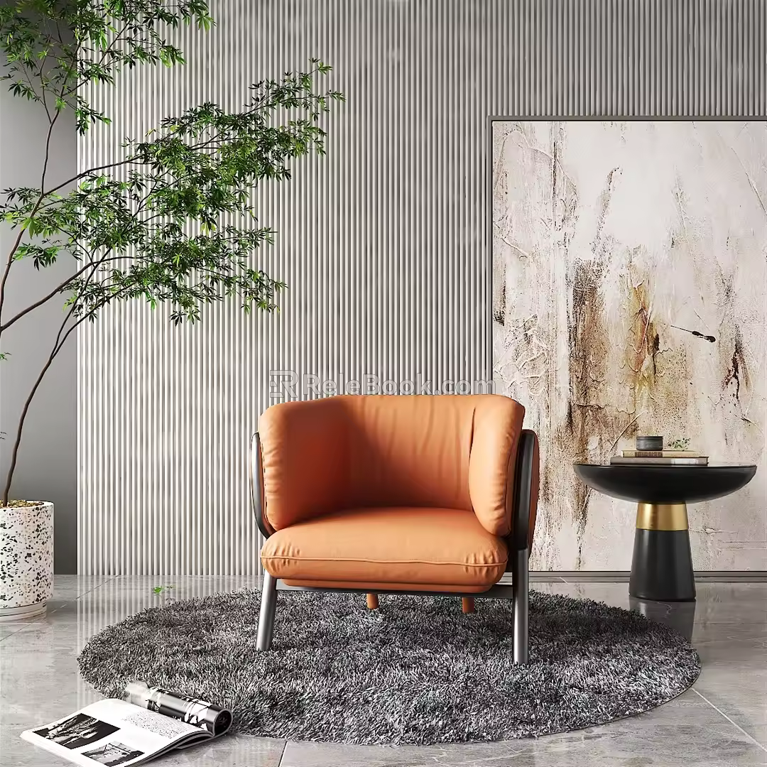 modern sofa chair single sofa 3d model
