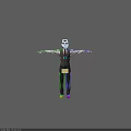 Man Wearing Glasses White Shirt Dark Vest And Dark Pants With Arms Outstretched