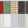 Chinese Traditional Pattern Tile Plum Brick Seamless Tile Small Tile 3d model