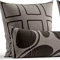 Decorative Gray and Black Pillows with Geometric Patterns for Home Decor