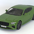 Luxury Green Bentley Coupe With Streamlined Design And Black Alloy Wheels