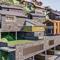 Mountain View Boutique Guesthouse With Wooden Stone Structure And Hillside Design