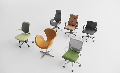 Modern office chair office chair combination 3d model