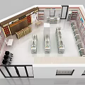 Organized Specialty Retail Store Interior With Shelves Various Products And Section Displays