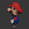 Mario Character Toy Figure With Red Hat Blue Overalls White Gloves And Mustache