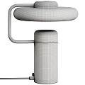 Modern Desk Lamp With White Lampshade And Black Base For Home Office Decoration
