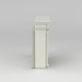 Classical White Fireplace With Carved Details And Decorative Columns Design 3d model