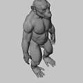 Game and Movie Character Muscular Mythical Creature with Rough Skin 3D Model Design