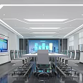 Riot and Bomb Search Team Office with Gray Lockers Gold Lines Blue Wall Modern Ceiling