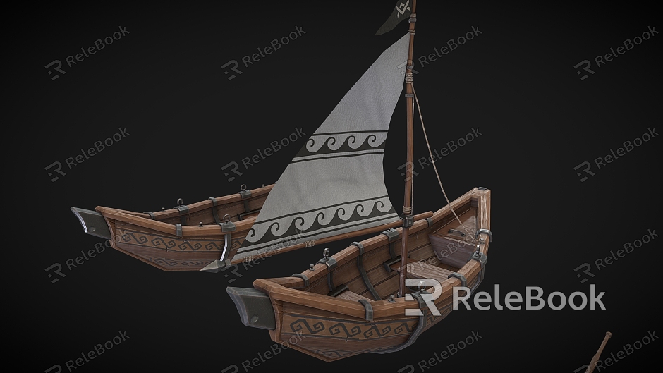 sailing wooden boat boat cartoon boat cruise wooden boat model