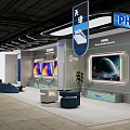Philips Mall Counter With Modern Design Large Display Screens Sofa And Plants