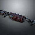 Browning Machine Gun Browning Gatling White Machine Gun Machine Gun Bullet Military 3d model