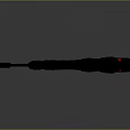 Futuristic Black Sci Fi Rifle With Scope And Red Triangle Marking