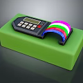 Electronic Label Printing Device With Green Base And Colorful Tape Rolls