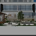 Serene Residential Zen Courtyard Landscape Design With Warm Ambient Night Lighting Natural Stones And Plants