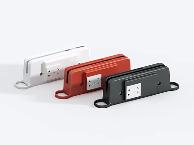 Multi Colored Hardware Power Strips with Durable Design Multiple Sockets and Portable Handle 3d model