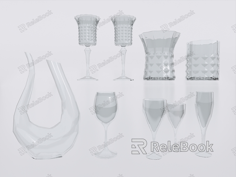 Modern Glass Cup Glass Container model