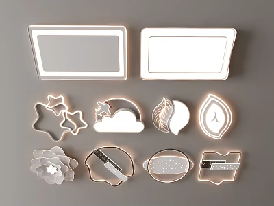 Modern Ceiling Lights With Various Shapes And Stylish Designs For Home Decor 3d model