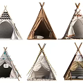 Stylish Teepee Tents With Assorted Designs Colorful Patterns Decorative Trims And Cozy Interiors