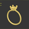 Elegant Gold Ring Design With Sparkling Side Stones And Intricate Band Details