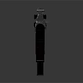 Black Tactical Assault Rifle 3D Rendering With Detailed Barrel And Magazine