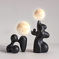 lunar table lamp 3d model