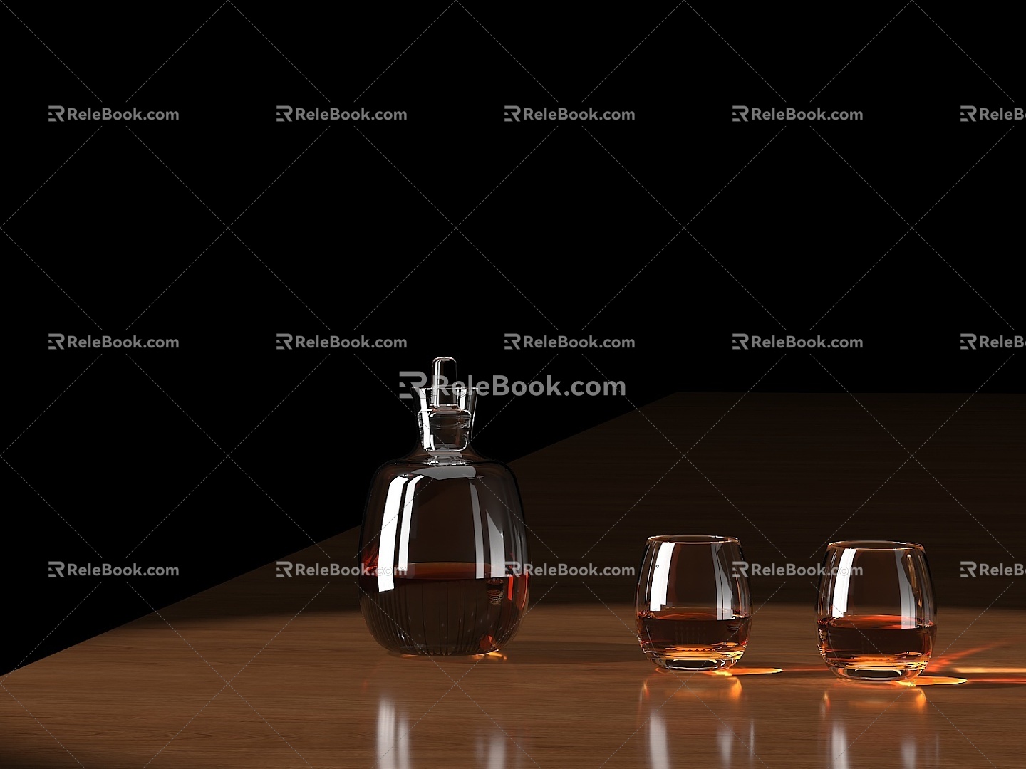 Wine Wine Wine Cocktail Glass Wine Bottle 3d model