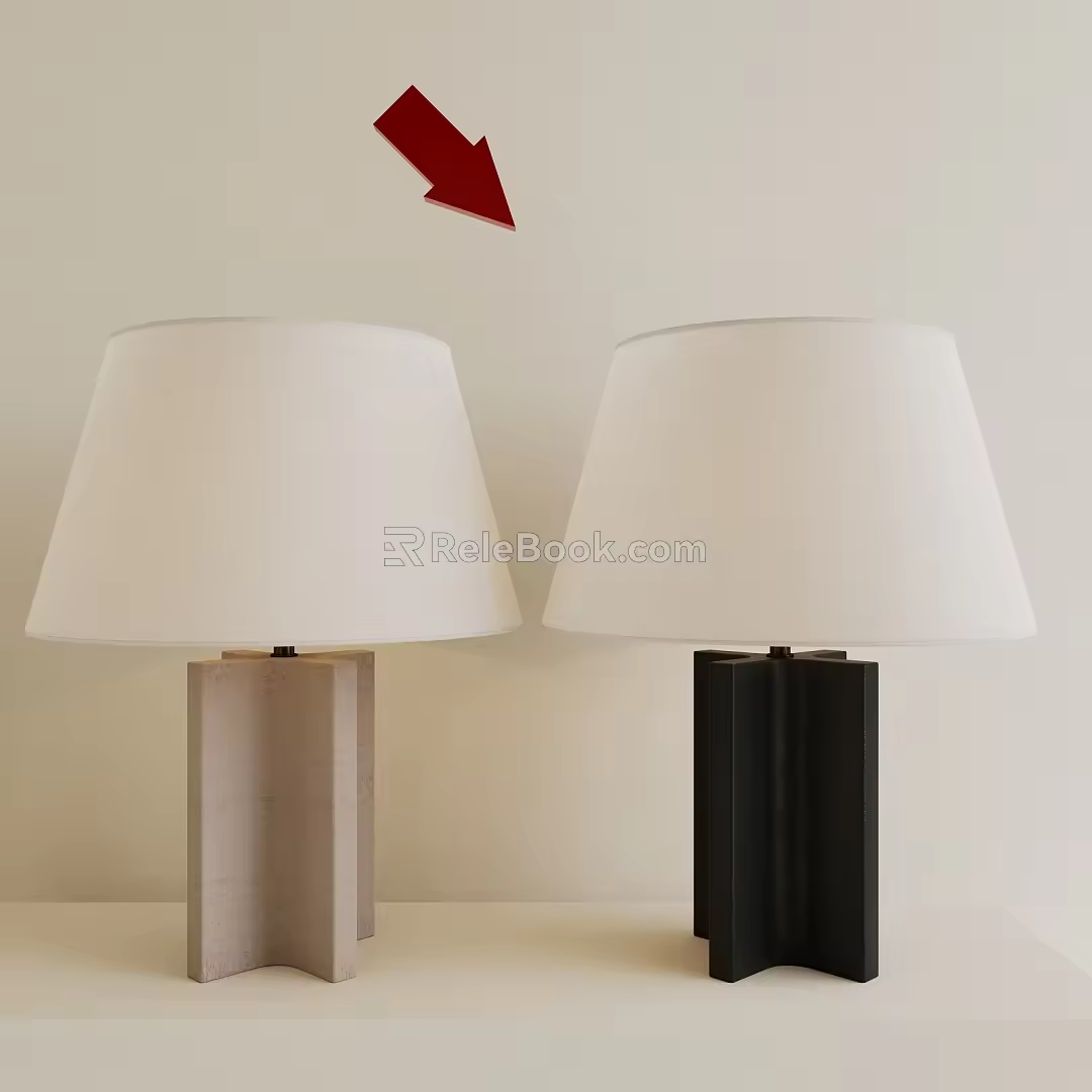 Modern medieval table lamp 3d model