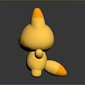 Cute Yellow 3D Game And Movie Character With Orange Ears And Blush